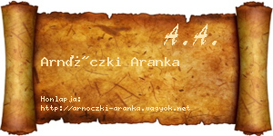 Arnóczki Aranka névjegykártya